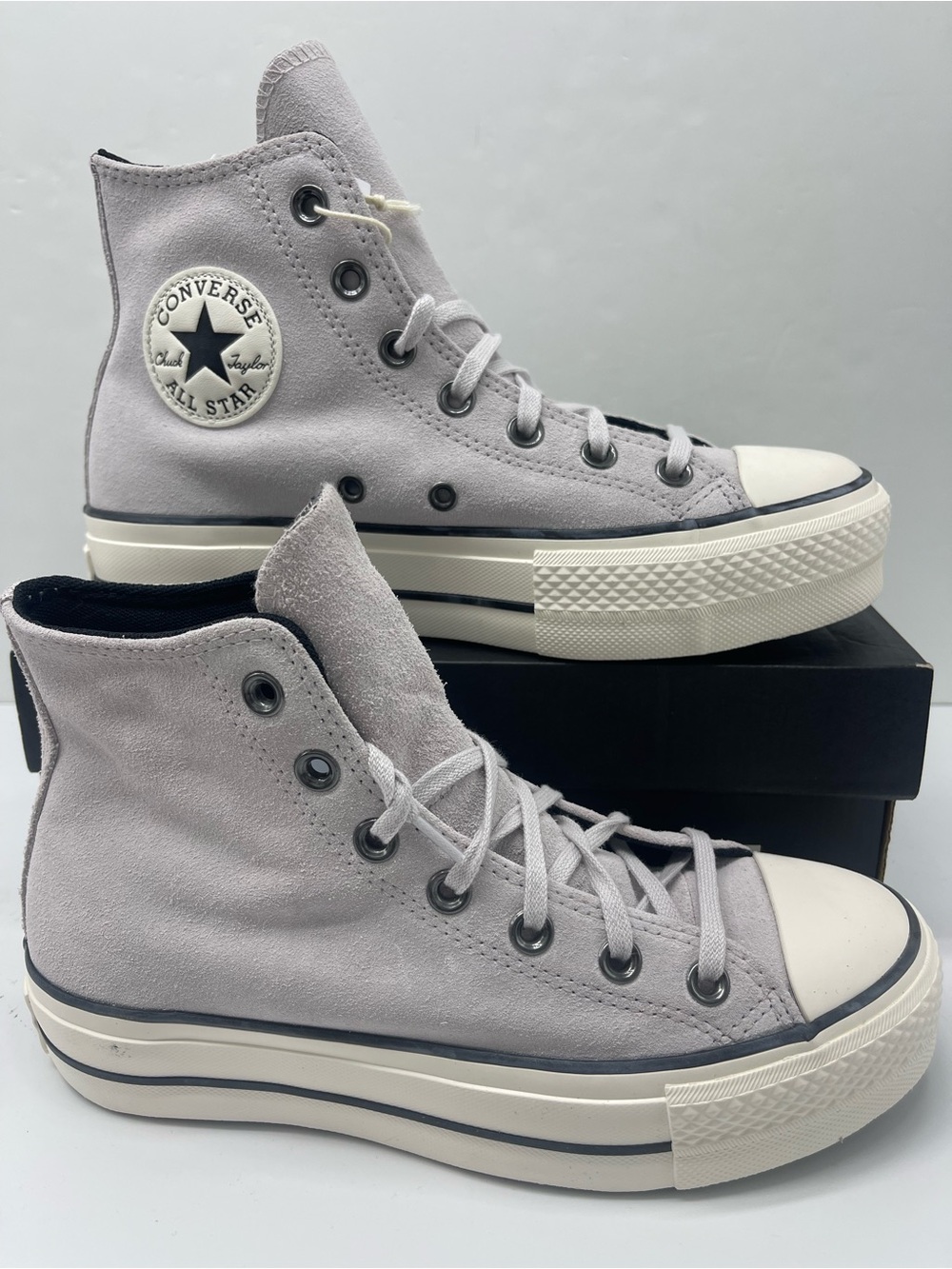 Converse WMNS CTAS LIFT HI BONE COLD/EGRET/BLACK Platform Sneakers A14516C
